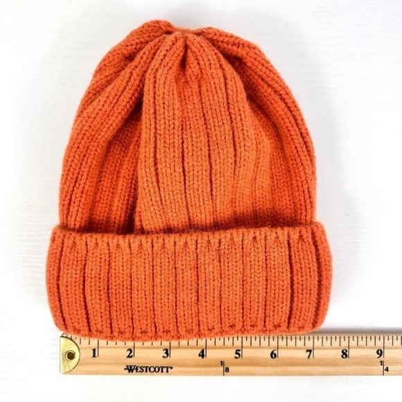 Bold Orange Hat Attack Color Story Knit Beanie - Picture 5 of 6